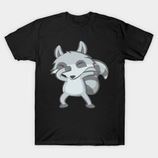 Cute Dabbing Raccoon Shirt Animal Costume Funny Dance T-Shirt